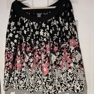 Womens long sleeve scoop neck sheer blouse